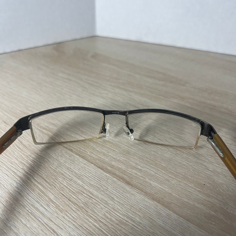 Gucci GG739 C5A Eyeglasses Brown Frames Half Rim PARTS ONLY 53-18-125 Italy - Picture 15 of 16